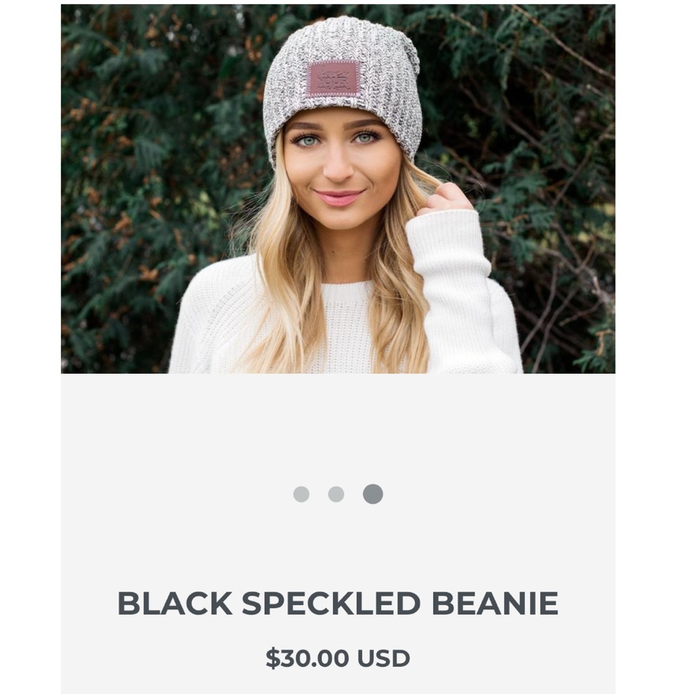 Love Your Melon black specked beanie